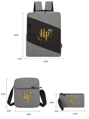 Harry Potter HP Rugtas set met Schoudertas en Etui - Schooltas Rugzak