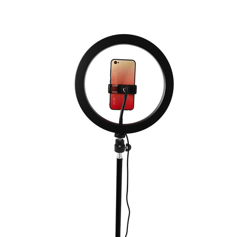 Ringlamp met statief 210cm -26cm lamp en bluetooth clicker