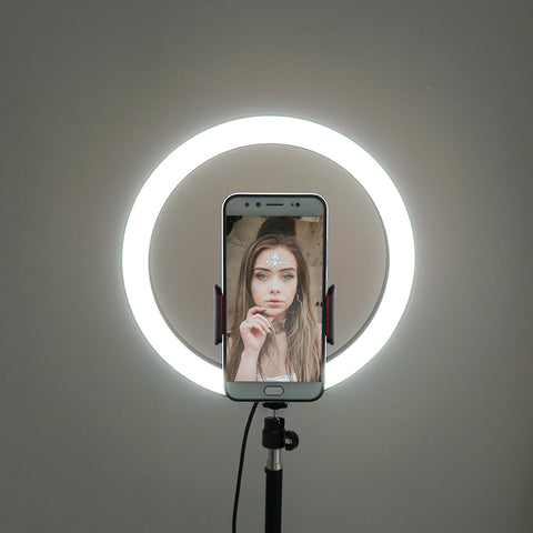 Ringlamp met statief 210cm -26cm lamp en bluetooth clicker