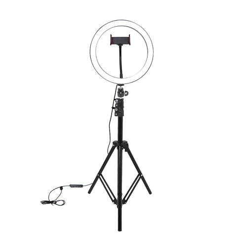 Ringlamp met statief 210cm -26cm lamp en bluetooth clicker