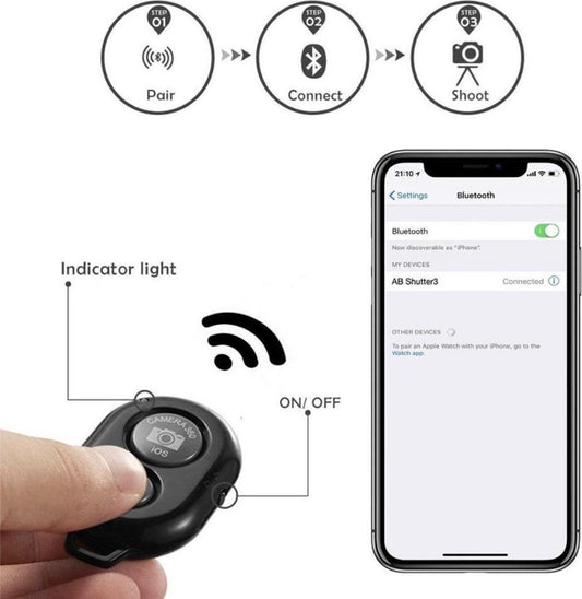 Bluetooth Remote Shutter voor IOS & Android