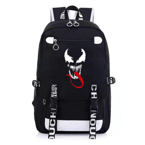 Venom Rugtas Zwart- Schooltas -Kinderrugzak- Casual Robuuste Rugtas