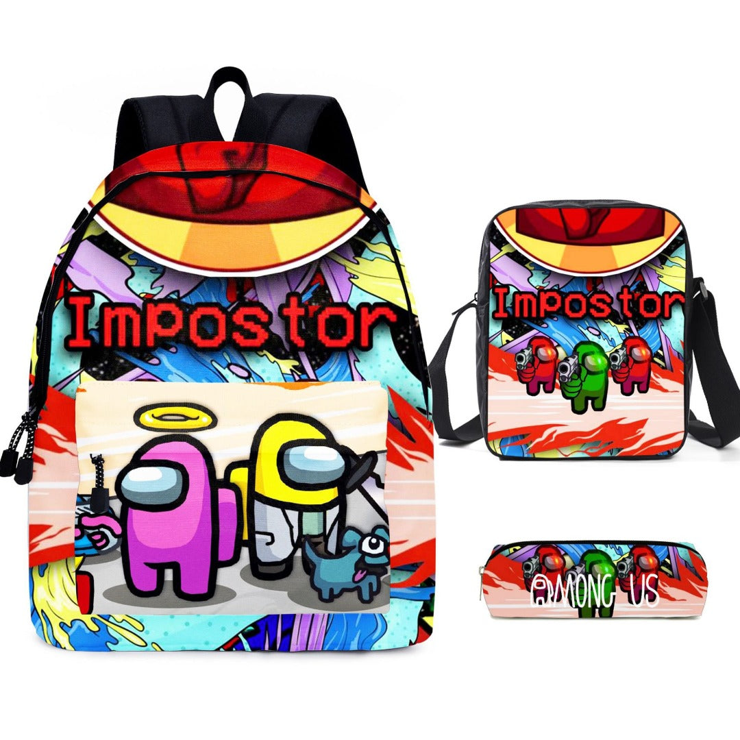 Among Us Impostor Rugzak Set met Schoudertas en etui