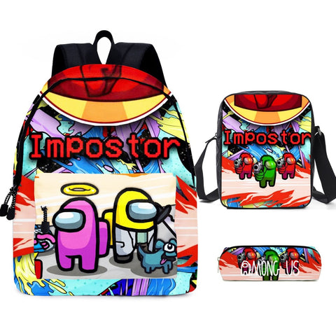Among Us Impostor Rugzak Set met Schoudertas en etui