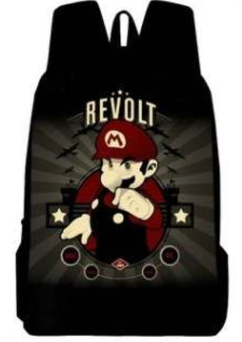 Super Mario tekening Rugzak - Revolt -Budget Kinderrugzak- Schoooltas - Rugtas - Rugzak