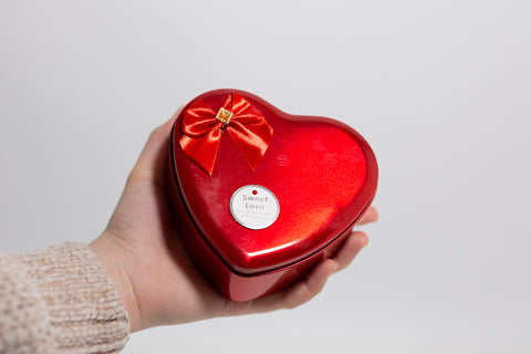 Giftbox Moederdag/Valentijn special Hart flowerbox met I Love You beertje